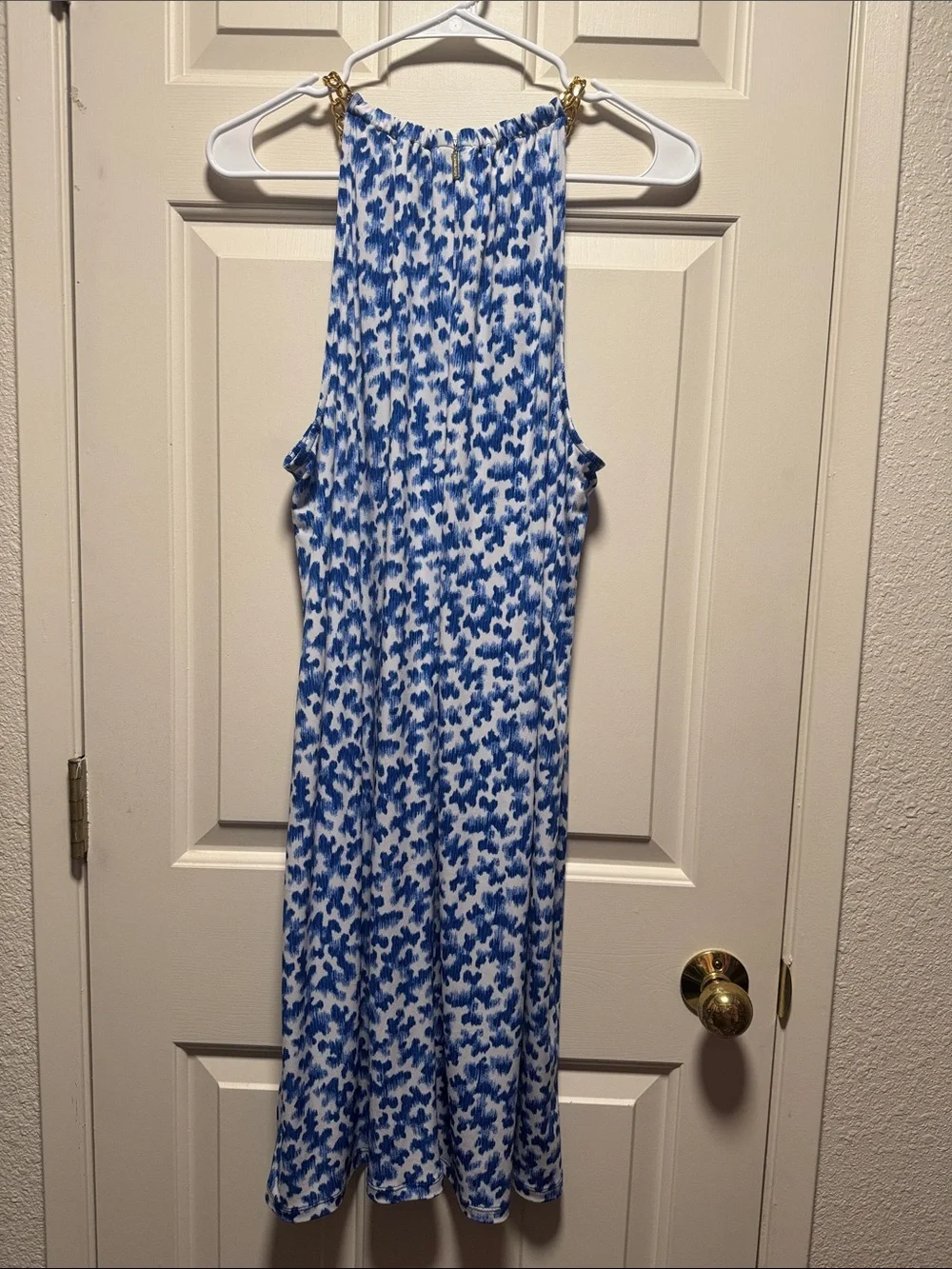 MICHAEL Michael Kors Blue & White Abstract Printed Dress - Picture 4 of 7